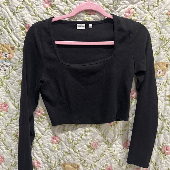 Aritzia Sunday Best Long Sleeves Crop Top - Picture 1 of 2